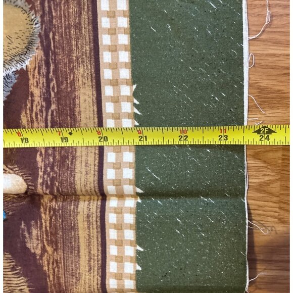 Teddy Bear Patchwork Fabric Panel Giordano Studios LLC Cotton Green Brown 23x42 - Picture 7 of 8